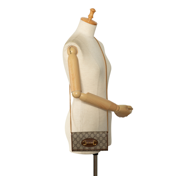 Pre-Loved Gucci GG Supreme Horsebit 1955 Wallet On Chain - Picture 10 of 10